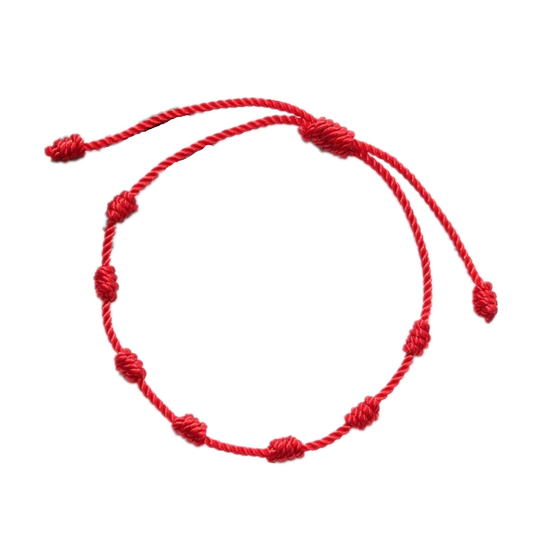 Unisex Handmade Beaded Braided Red Rope Adjustable Bracelet Wristband Jewelry Image 7