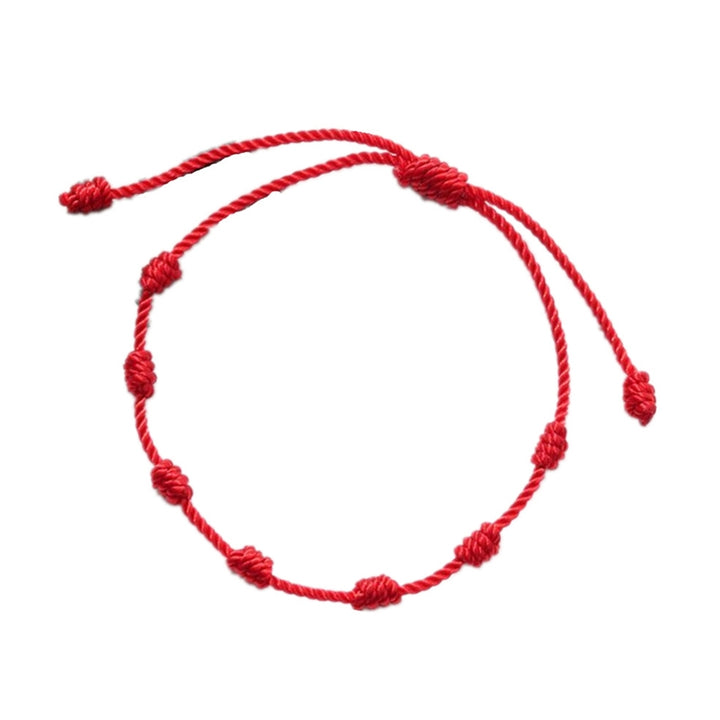 Unisex Handmade Beaded Braided Red Rope Adjustable Bracelet Wristband Jewelry Image 7