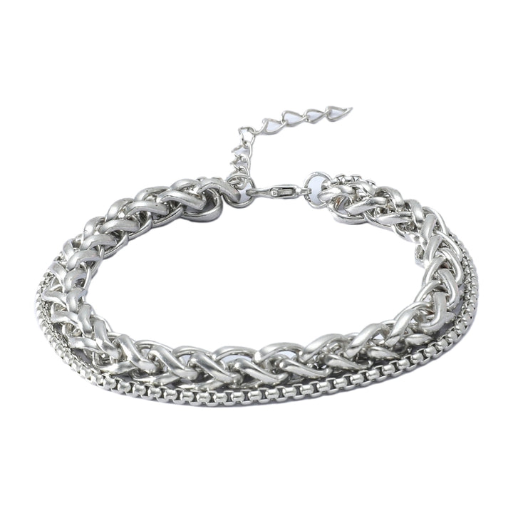 Women Simple Adjustable Double Layer Chain Bracelet Bangle Jewelry Accessory Image 6