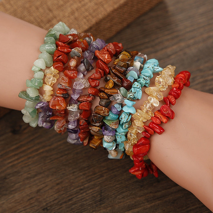 Irregular Stone Bracelet Women Girl Bangle Wrist Band Jewelry Party Holiday Gift Image 1