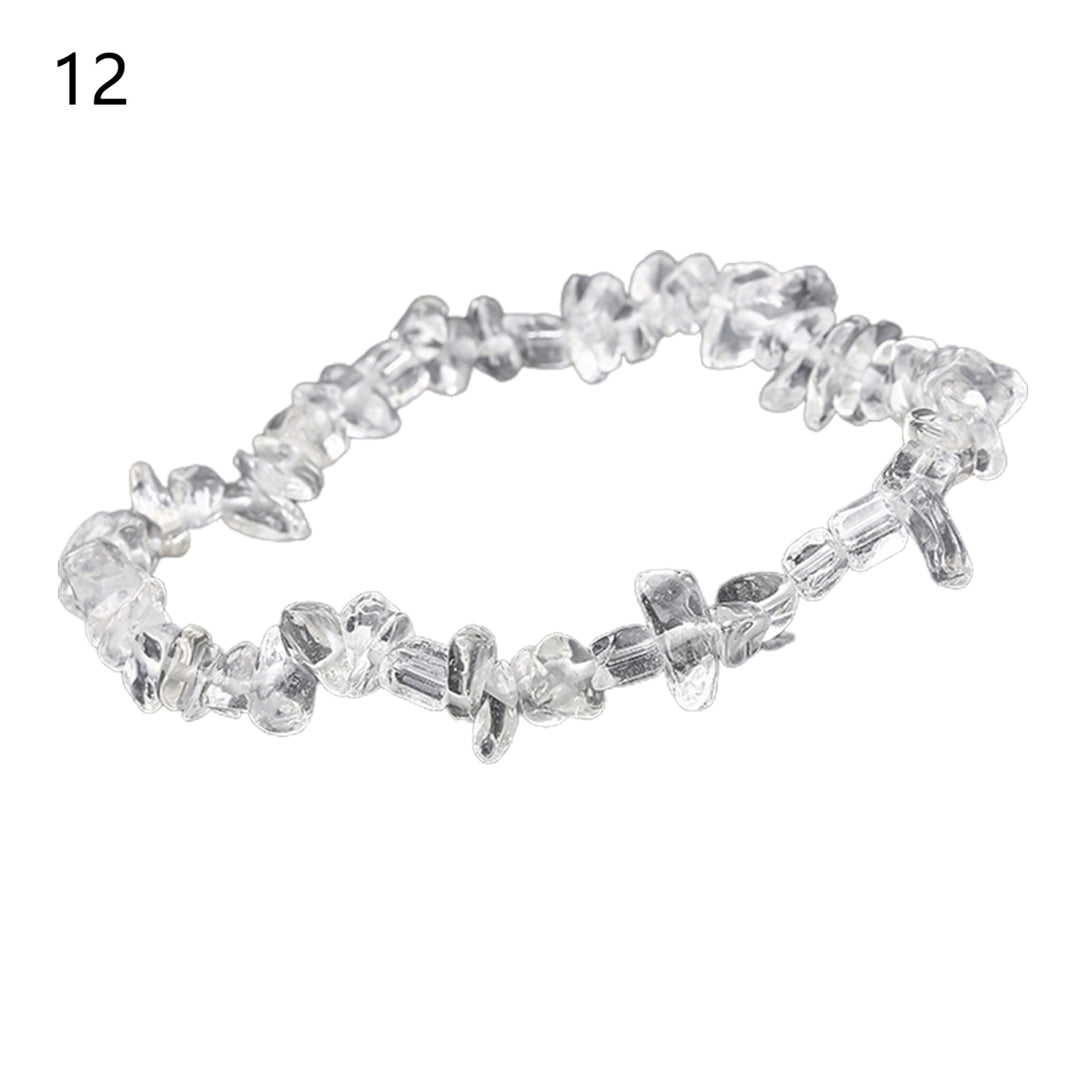 Irregular Stone Bracelet Women Girl Bangle Wrist Band Jewelry Party Holiday Gift Image 4