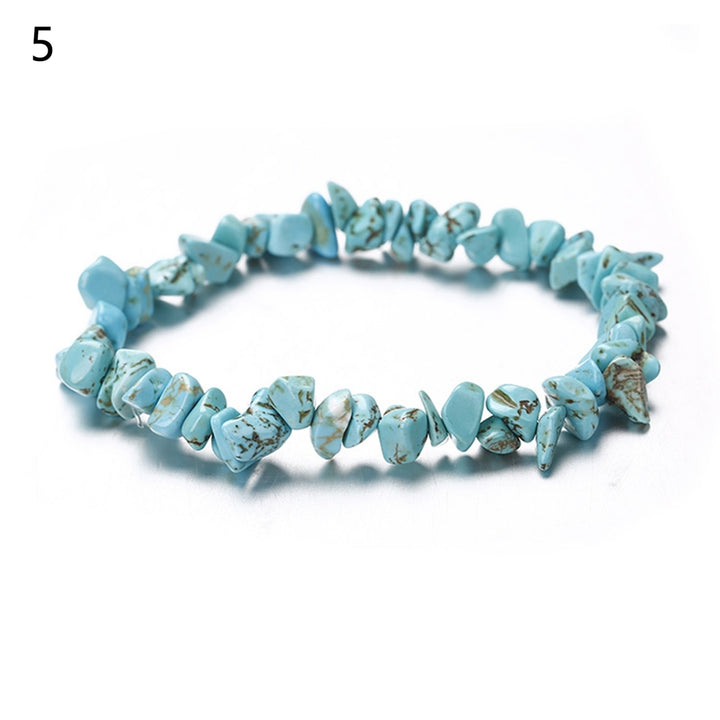 Irregular Stone Bracelet Women Girl Bangle Wrist Band Jewelry Party Holiday Gift Image 1