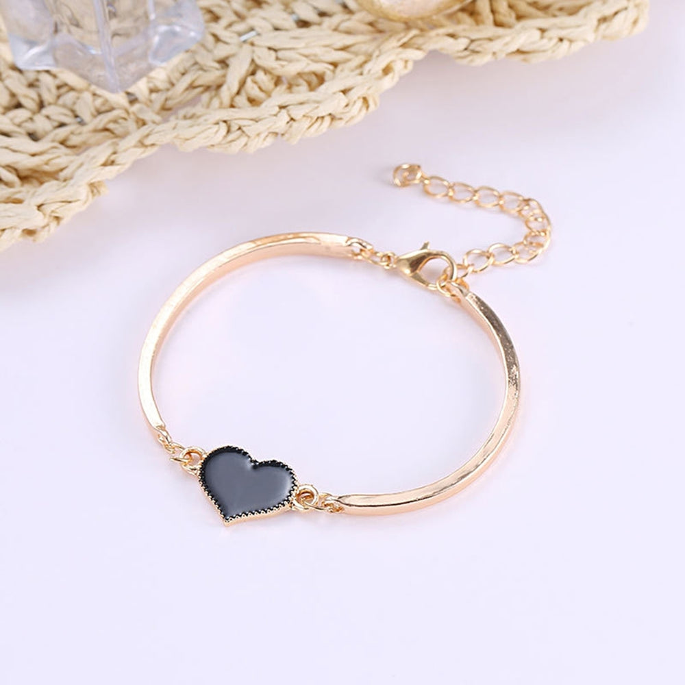 Women Fashion Simple Adjustable Love Heart Chain Bracelet Jewelry Accessory Gift Image 2