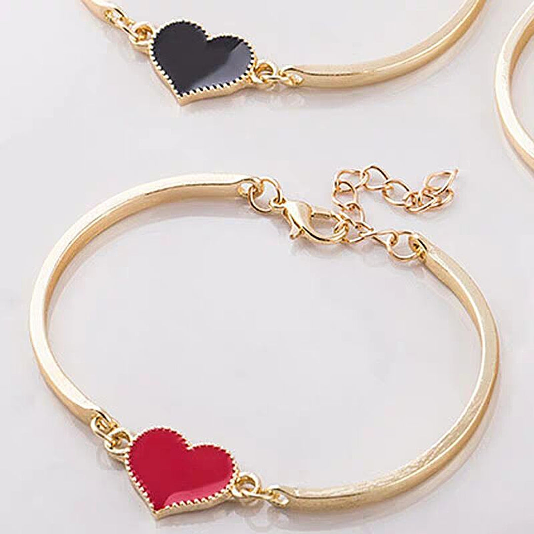 Women Fashion Simple Adjustable Love Heart Chain Bracelet Jewelry Accessory Gift Image 7