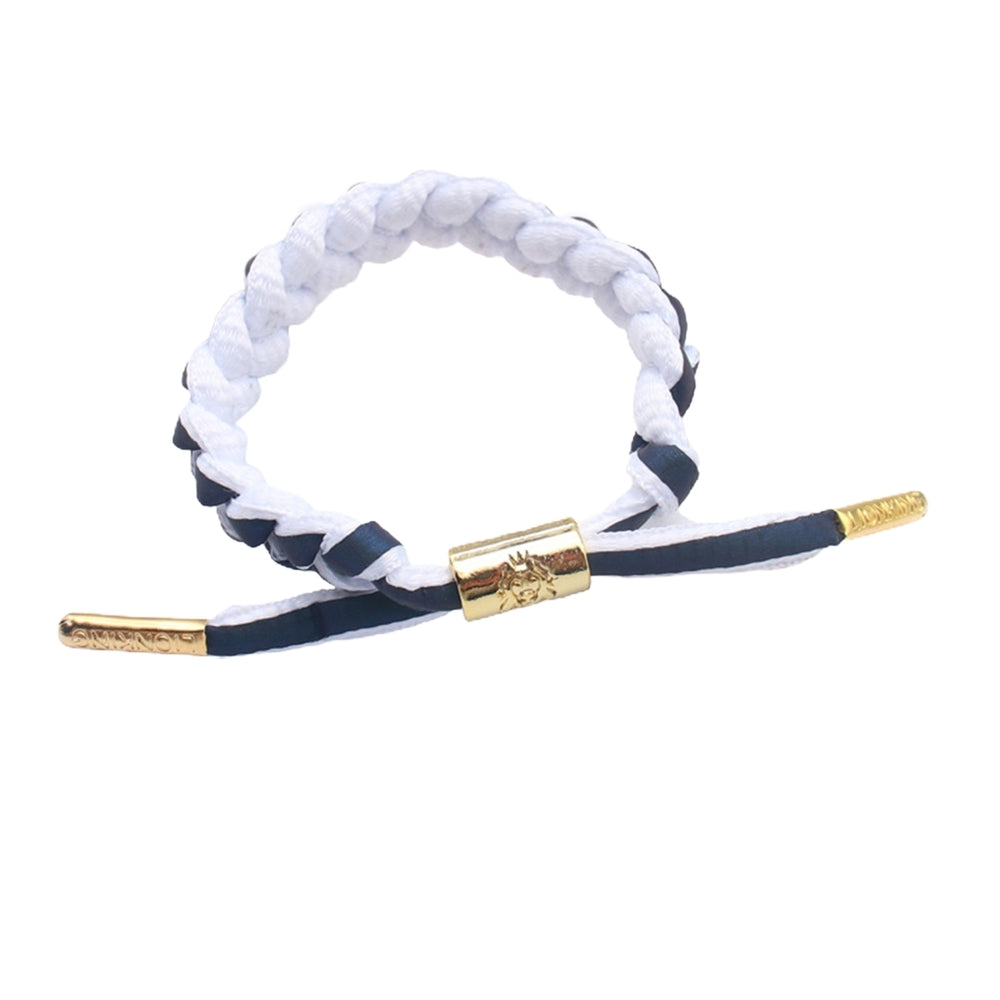 Adjustable Handmade Woven Holographic Reflective Wristband Braided Bracelet Fashion Accessories Image 2