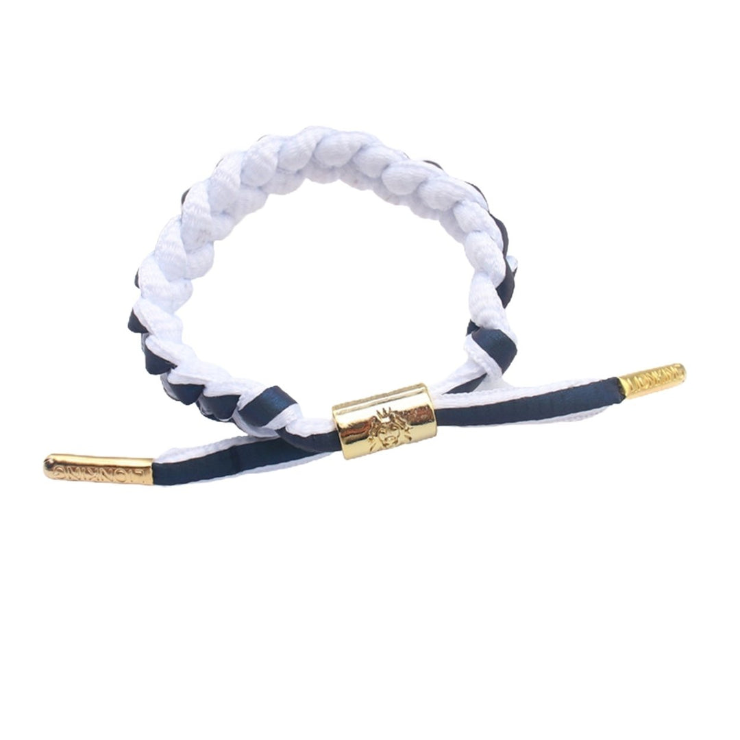 Adjustable Handmade Woven Holographic Reflective Wristband Braided Bracelet Fashion Accessories Image 1
