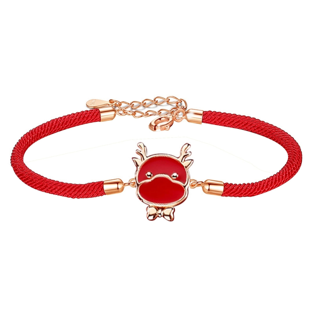 Bracelet Exquisite Cartoon Animal Pattern Sterling Silver Chinese Zodiac Red Rope Bangle for Party Image 9