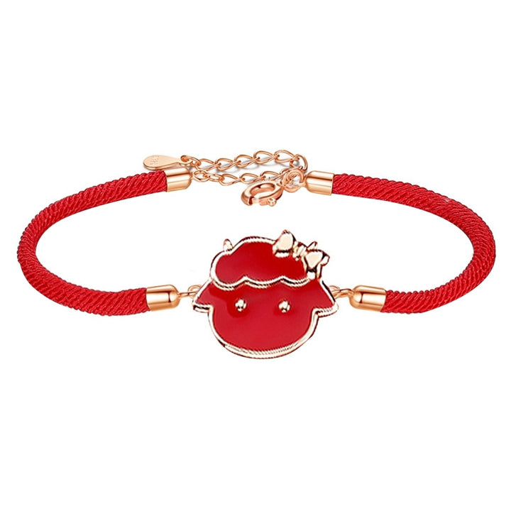 Bracelet Exquisite Cartoon Animal Pattern Sterling Silver Chinese Zodiac Red Rope Bangle for Party Image 12