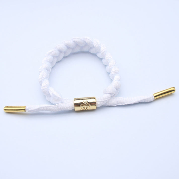 Adjustable Handmade Woven Holographic Reflective Wristband Braided Bracelet Fashion Accessories Image 11