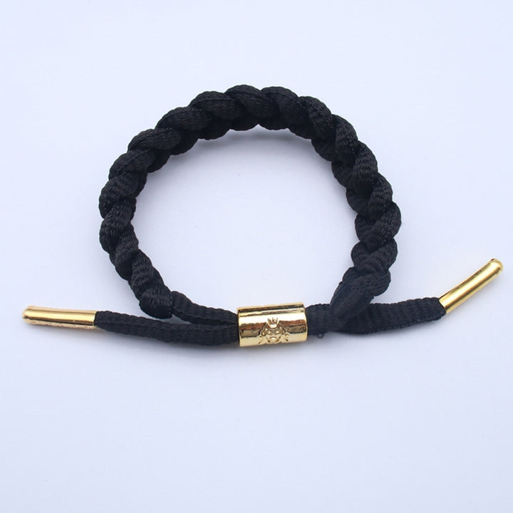 Adjustable Handmade Woven Holographic Reflective Wristband Braided Bracelet Fashion Accessories Image 12
