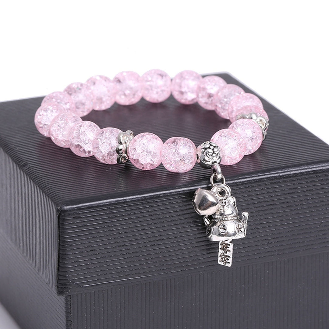 Ice Crack Bracelet Fadeless Waterproof Coloured Glaze Ice Crack Korean Style Bracelet for Gift Image 6