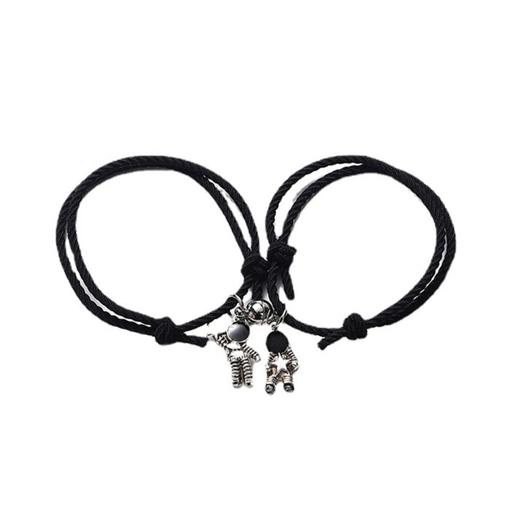 Bracelet Exquisite Multi-use Alloy Astronaut Shape Elastic Couple Bracelet for Valentine Day Image 8