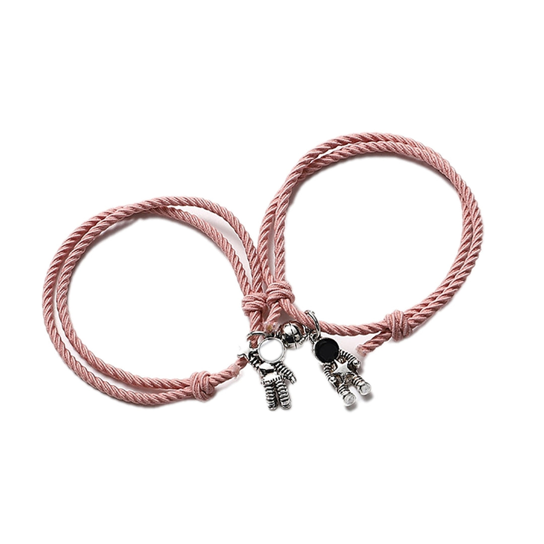 Bracelet Exquisite Multi-use Alloy Astronaut Shape Elastic Couple Bracelet for Valentine Day Image 10