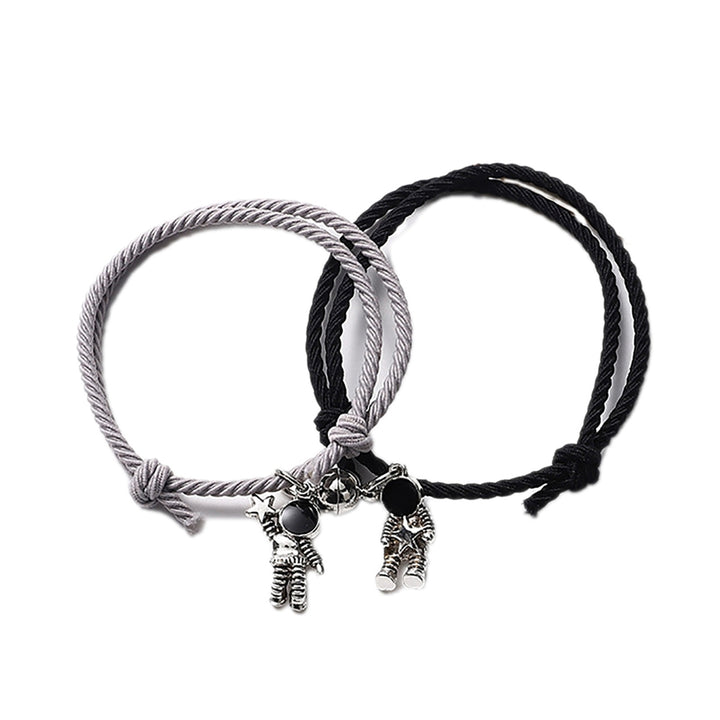 Bracelet Exquisite Multi-use Alloy Astronaut Shape Elastic Couple Bracelet for Valentine Day Image 11