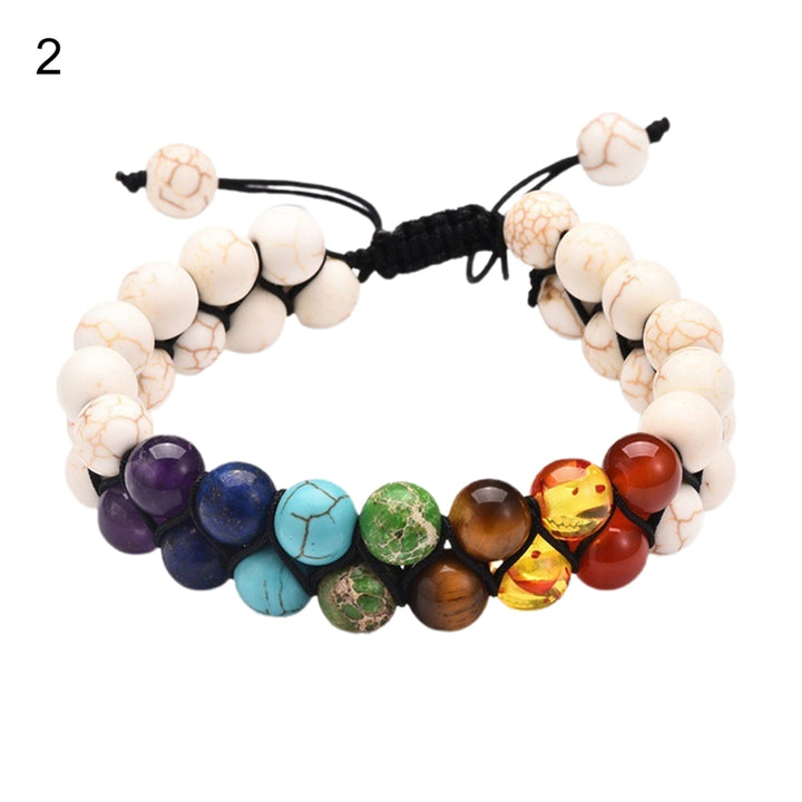 Double Braided Beads Planet Bracelet Milky Way Universe Stone Frosted Bracelet for Gift Image 3