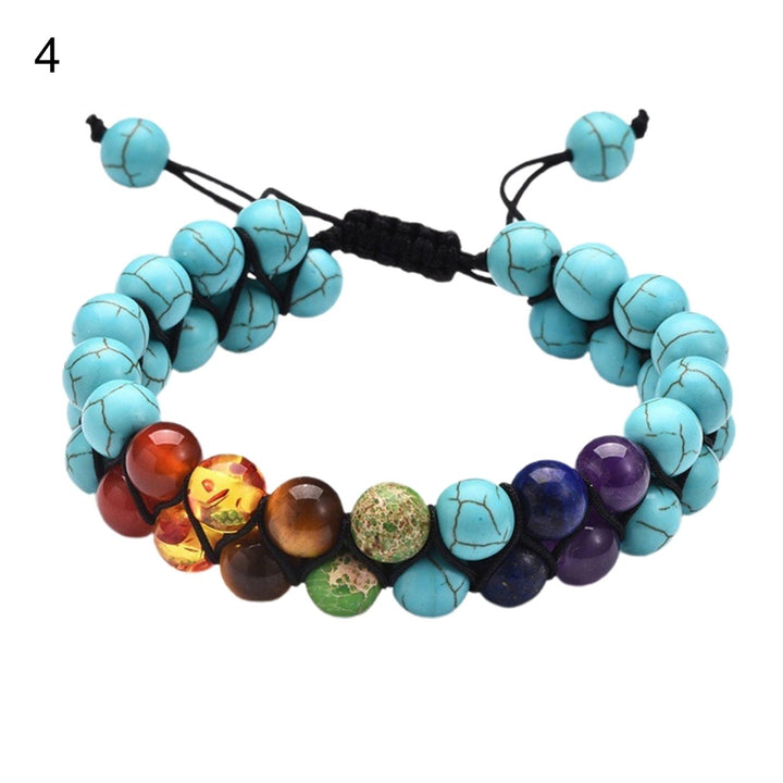 Double Braided Beads Planet Bracelet Milky Way Universe Stone Frosted Bracelet for Gift Image 1