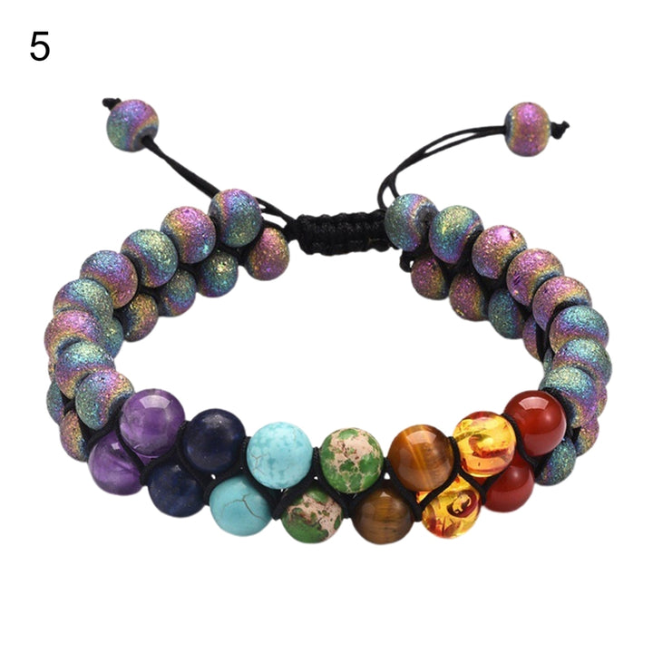 Double Braided Beads Planet Bracelet Milky Way Universe Stone Frosted Bracelet for Gift Image 6