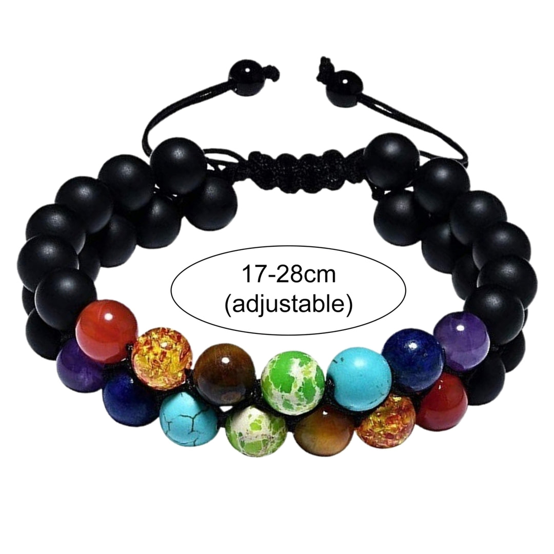 Double Braided Beads Planet Bracelet Milky Way Universe Stone Frosted Bracelet for Gift Image 10