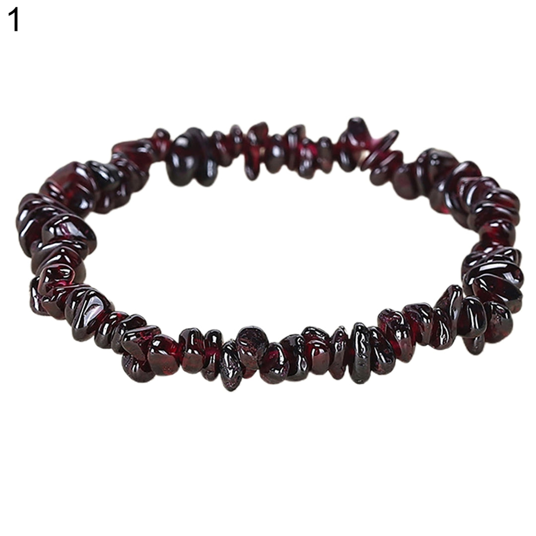 Couples Bracelet Non-Fading Versatile Stone Stretchable Chips Beads Bracelet Jewelry Gift Image 2