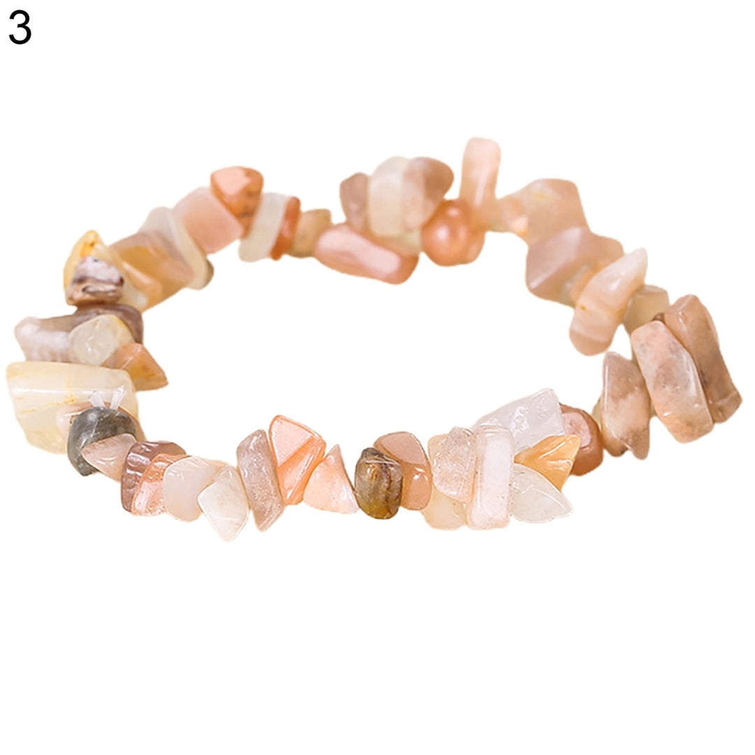 Couples Bracelet Non-Fading Versatile Stone Stretchable Chips Beads Bracelet Jewelry Gift Image 4