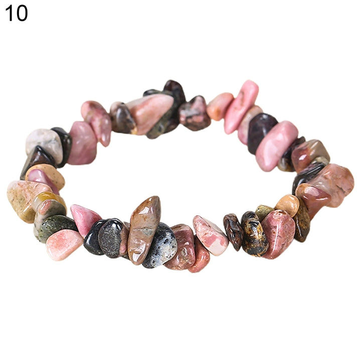 Couples Bracelet Non-Fading Versatile Stone Stretchable Chips Beads Bracelet Jewelry Gift Image 11