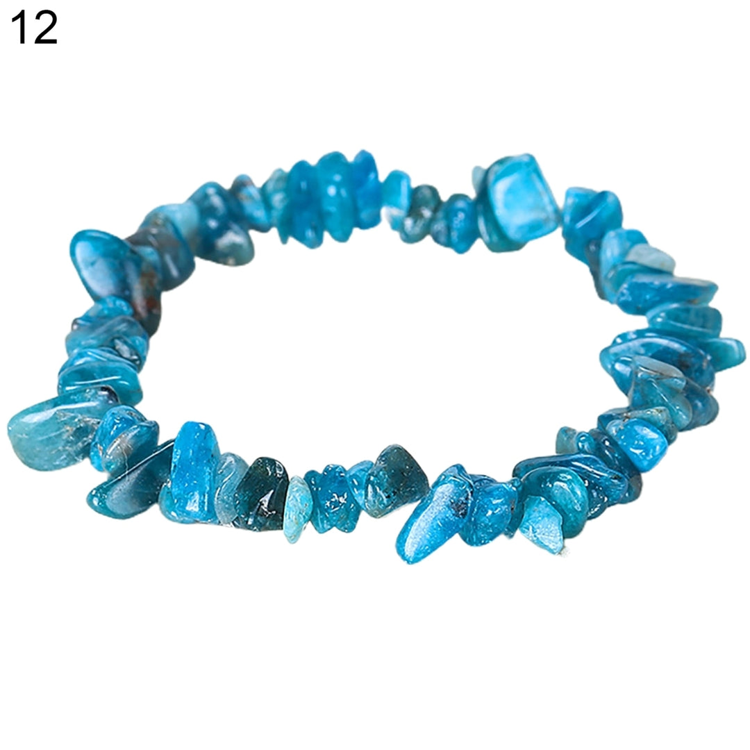 Couples Bracelet Non-Fading Versatile Stone Stretchable Chips Beads Bracelet Jewelry Gift Image 12