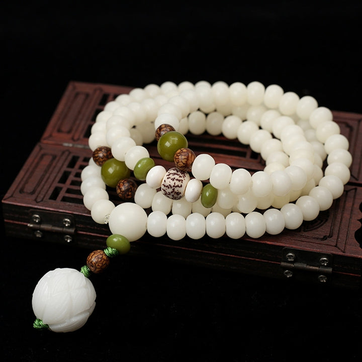 Men Bracelets Eye-catching Natural Resin Prayer Beads Rope Bracelet for Boy Image 11