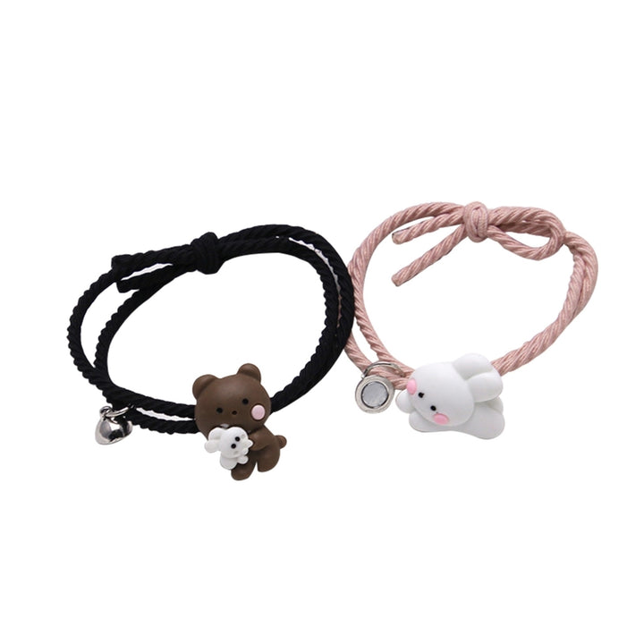 2Pcs Couple Bracelet Cartoon Magnetic Matching Lovers Wristband Jewelry Fashion Accessory for Valentine Day Image 10