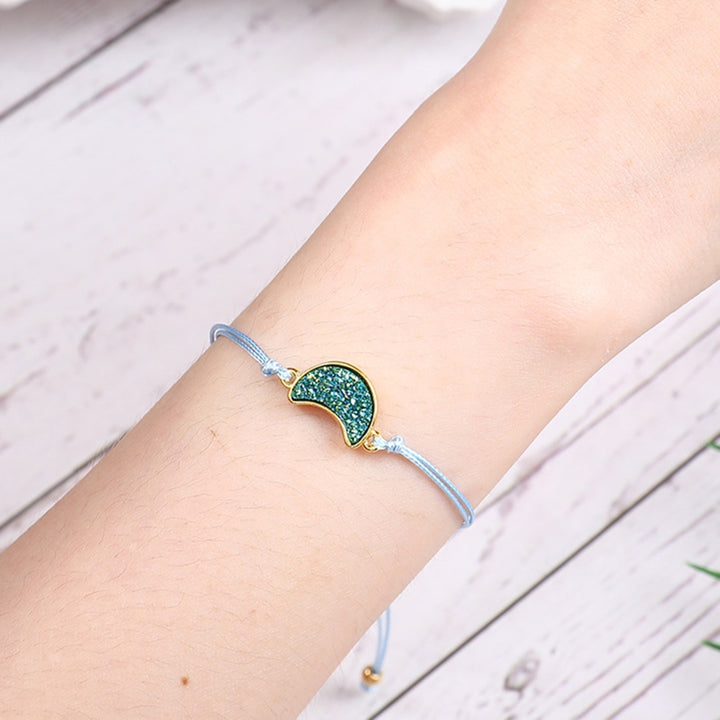 Chain Bracelet Adjustable Eye-catching Metal Sparkling Elegant Moon Beautiful Bracelet for Women Image 12