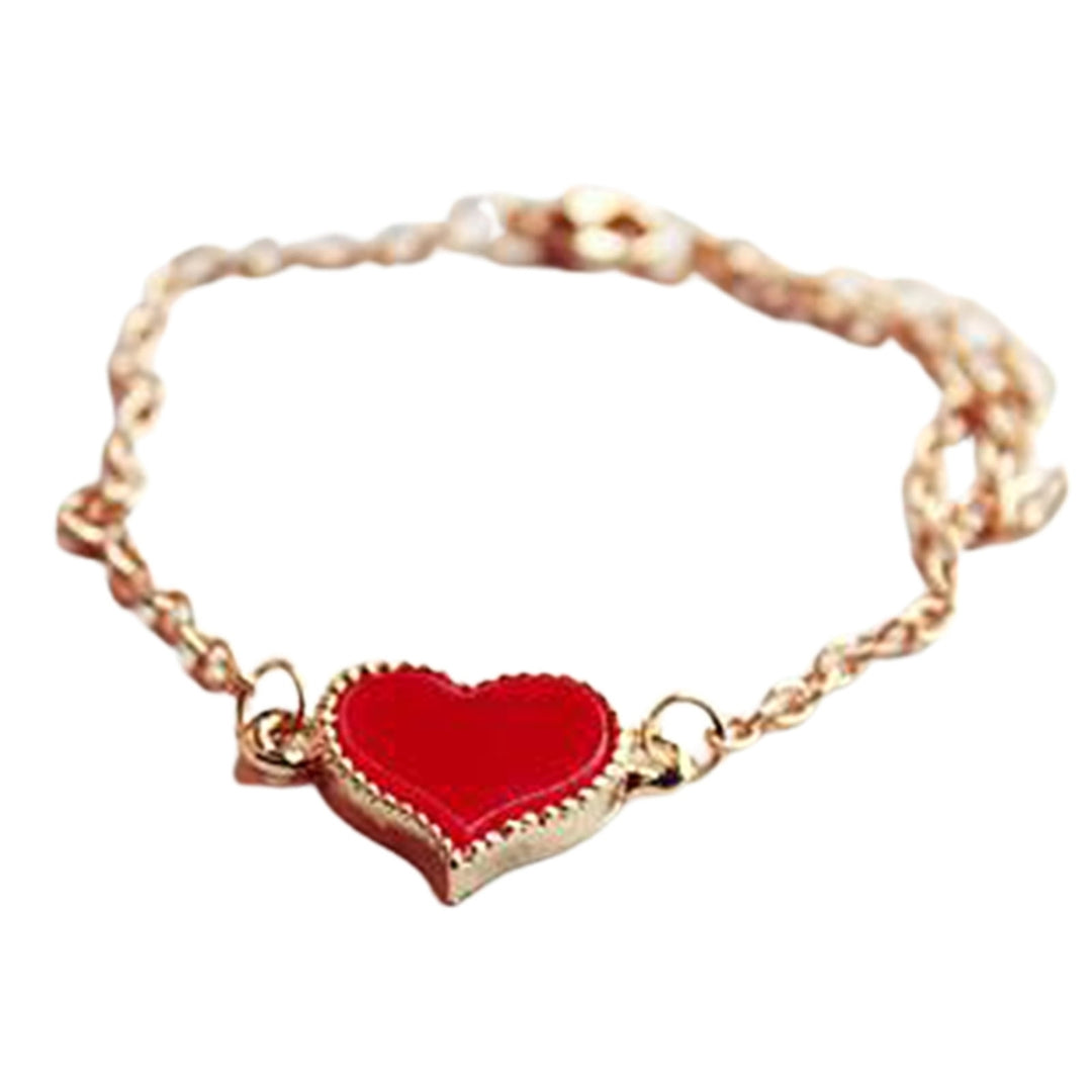 Women Bracelet Heart Dress Up Jewelry All Match Sweet Bracelet Girls Gift Image 4