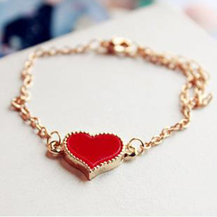 Women Bracelet Heart Dress Up Jewelry All Match Sweet Bracelet Girls Gift Image 4