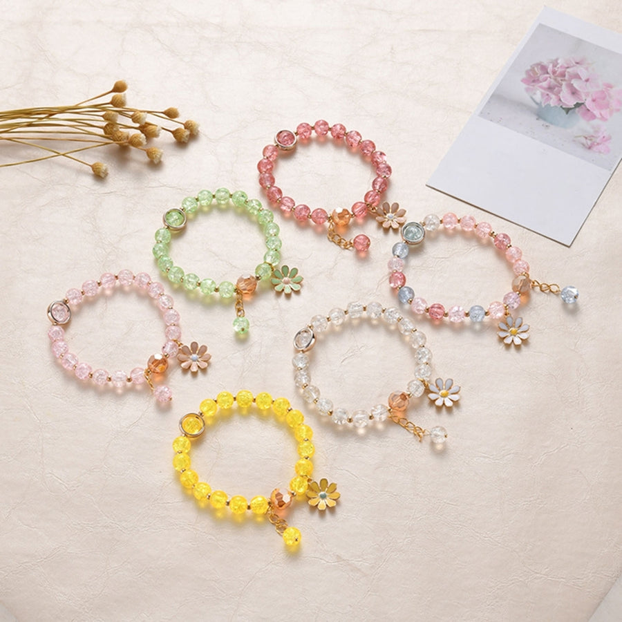 Student Bracelet Sunflower Beaded Sweet Korean Style All Match Bracelet Girls Gift Image 1