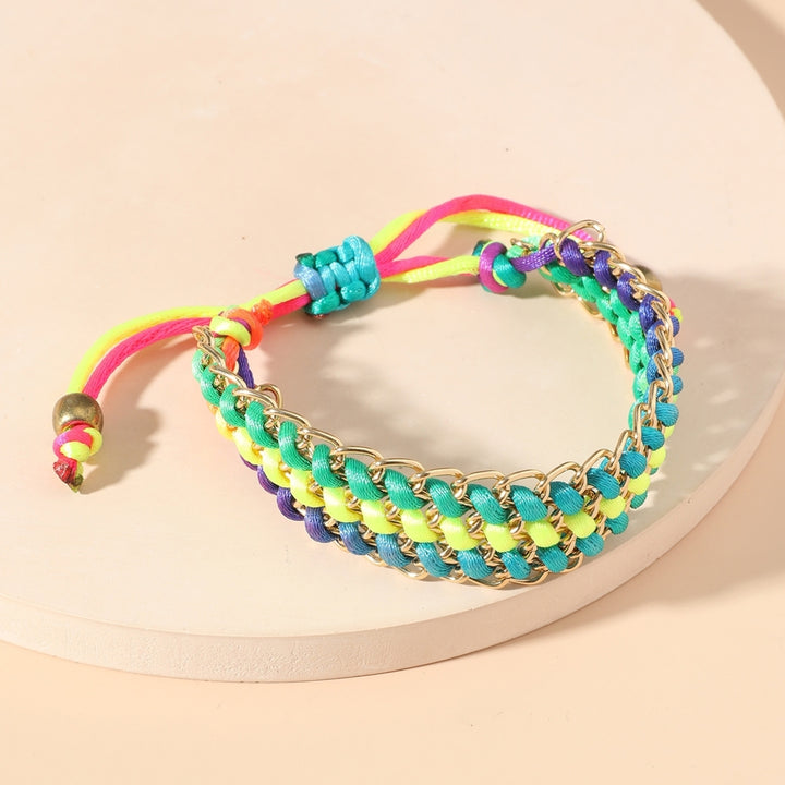 Strong Rope Universal Unisex Bracelet Alloy Multicolor Handmade Woven Friendship Wristband Jewelry Accessories Image 1