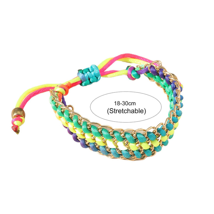 Strong Rope Universal Unisex Bracelet Alloy Multicolor Handmade Woven Friendship Wristband Jewelry Accessories Image 4