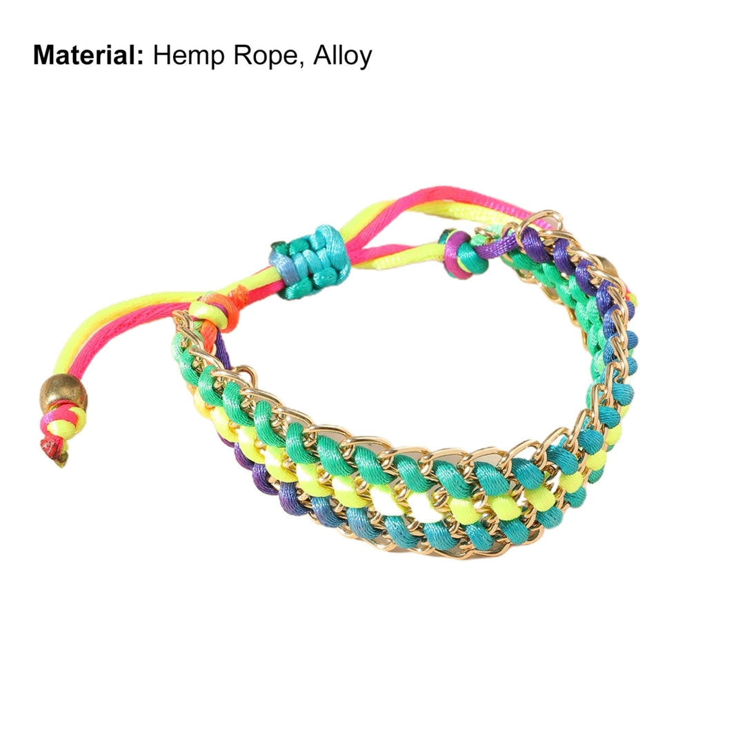 Strong Rope Universal Unisex Bracelet Alloy Multicolor Handmade Woven Friendship Wristband Jewelry Accessories Image 11