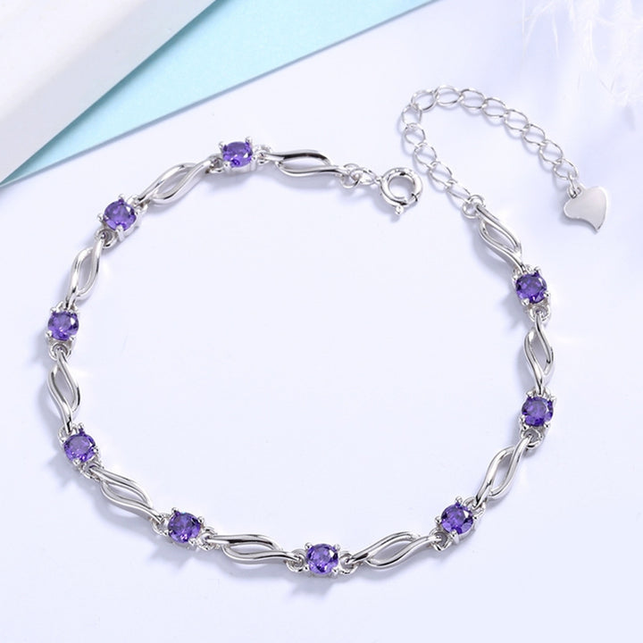 Bracelets Adjustable Attractive Shiny Rhinestone Women Chain Bangle for Dating Image 6