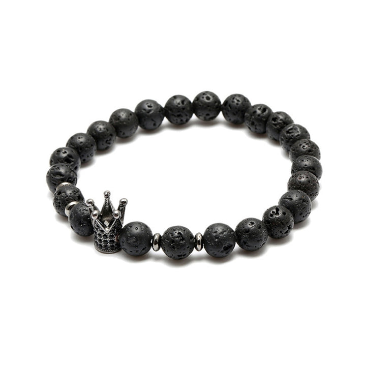 Bead Bracelet Stylish Unisex Long Lasting Men Womens Crack Flowers Stone Beads Bracelet Jewelry for Party Image 12