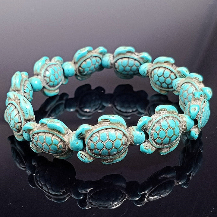 Vivid Animal Shape Unisex Bracelet Gift Faux Turquoise Sea Turtles Hawaiian Bracelet Environmentally friendly Image 2