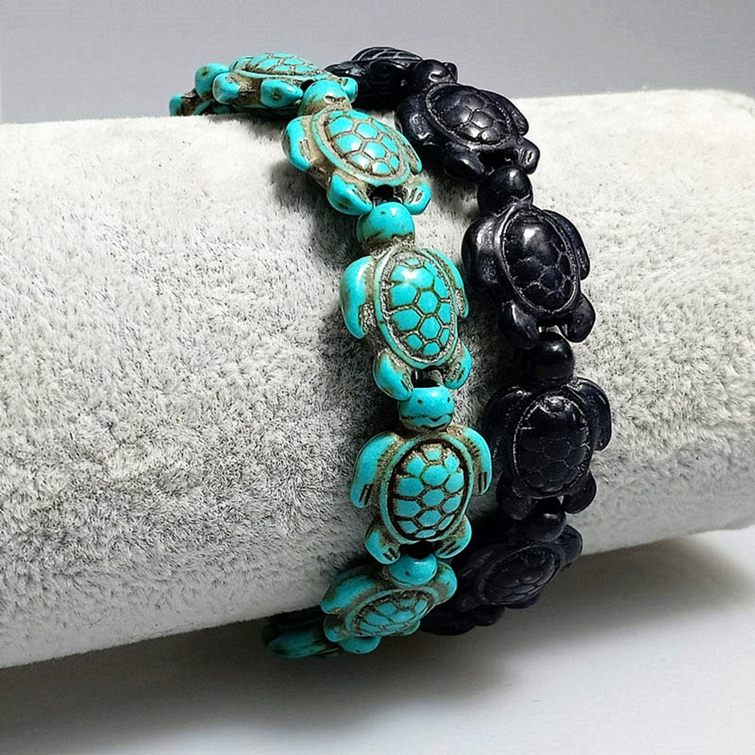 Vivid Animal Shape Unisex Bracelet Gift Faux Turquoise Sea Turtles Hawaiian Bracelet Environmentally friendly Image 3