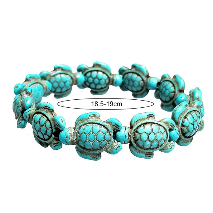 Vivid Animal Shape Unisex Bracelet Gift Faux Turquoise Sea Turtles Hawaiian Bracelet Environmentally friendly Image 4