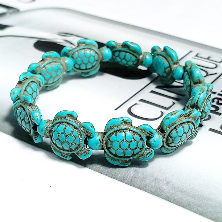 Vivid Animal Shape Unisex Bracelet Gift Faux Turquoise Sea Turtles Hawaiian Bracelet Environmentally friendly Image 6