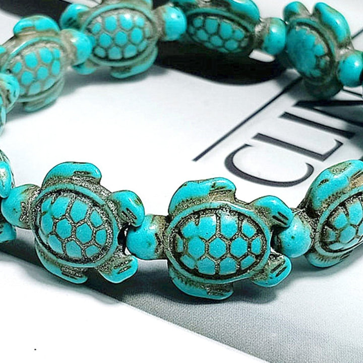 Vivid Animal Shape Unisex Bracelet Gift Faux Turquoise Sea Turtles Hawaiian Bracelet Environmentally friendly Image 7