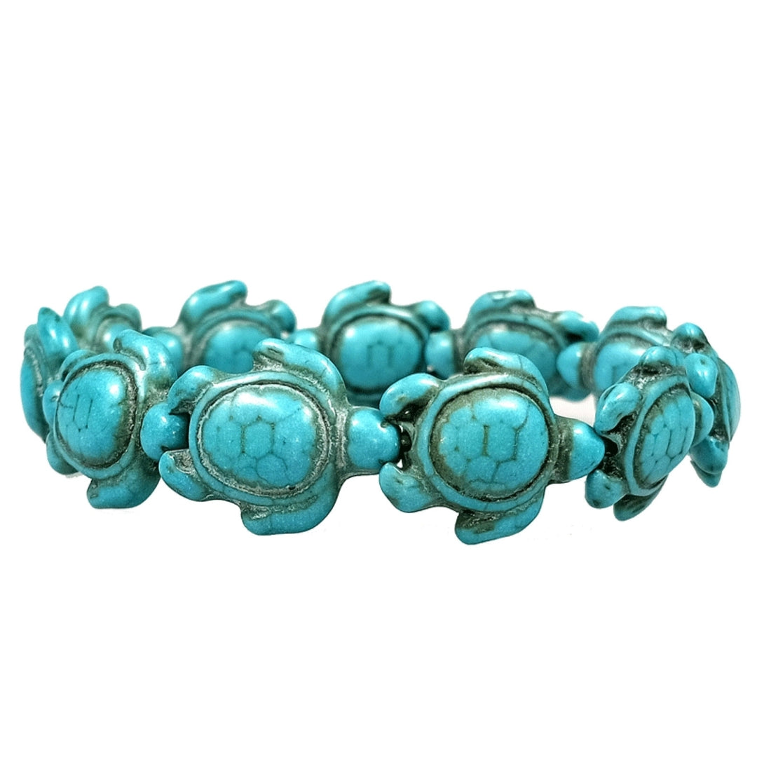 Vivid Animal Shape Unisex Bracelet Gift Faux Turquoise Sea Turtles Hawaiian Bracelet Environmentally friendly Image 11