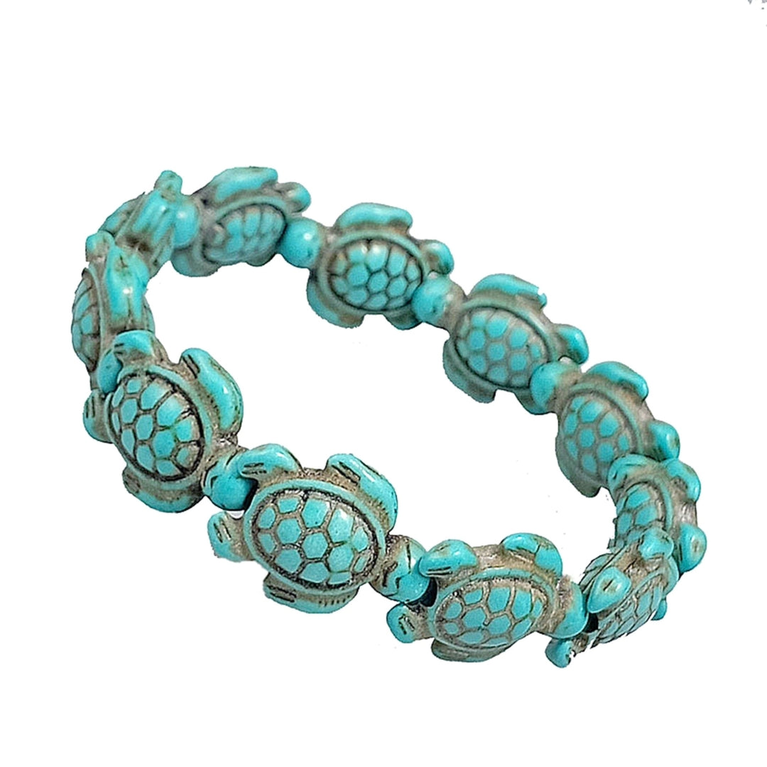 Vivid Animal Shape Unisex Bracelet Gift Faux Turquoise Sea Turtles Hawaiian Bracelet Environmentally friendly Image 12