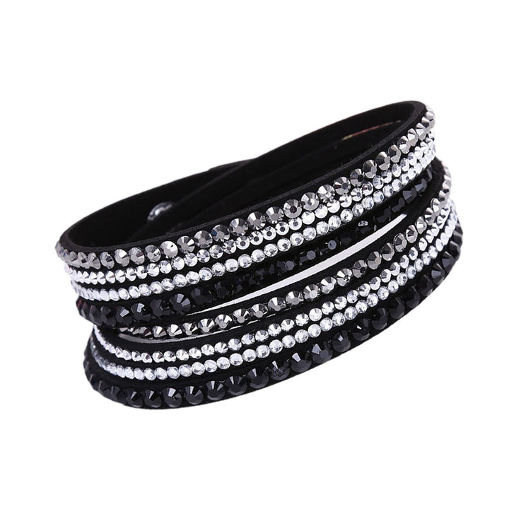 Women Bracelet Multi-layer Rhinestones Jewelry Exquisite Bohemian Bracelet for Beach Image 1