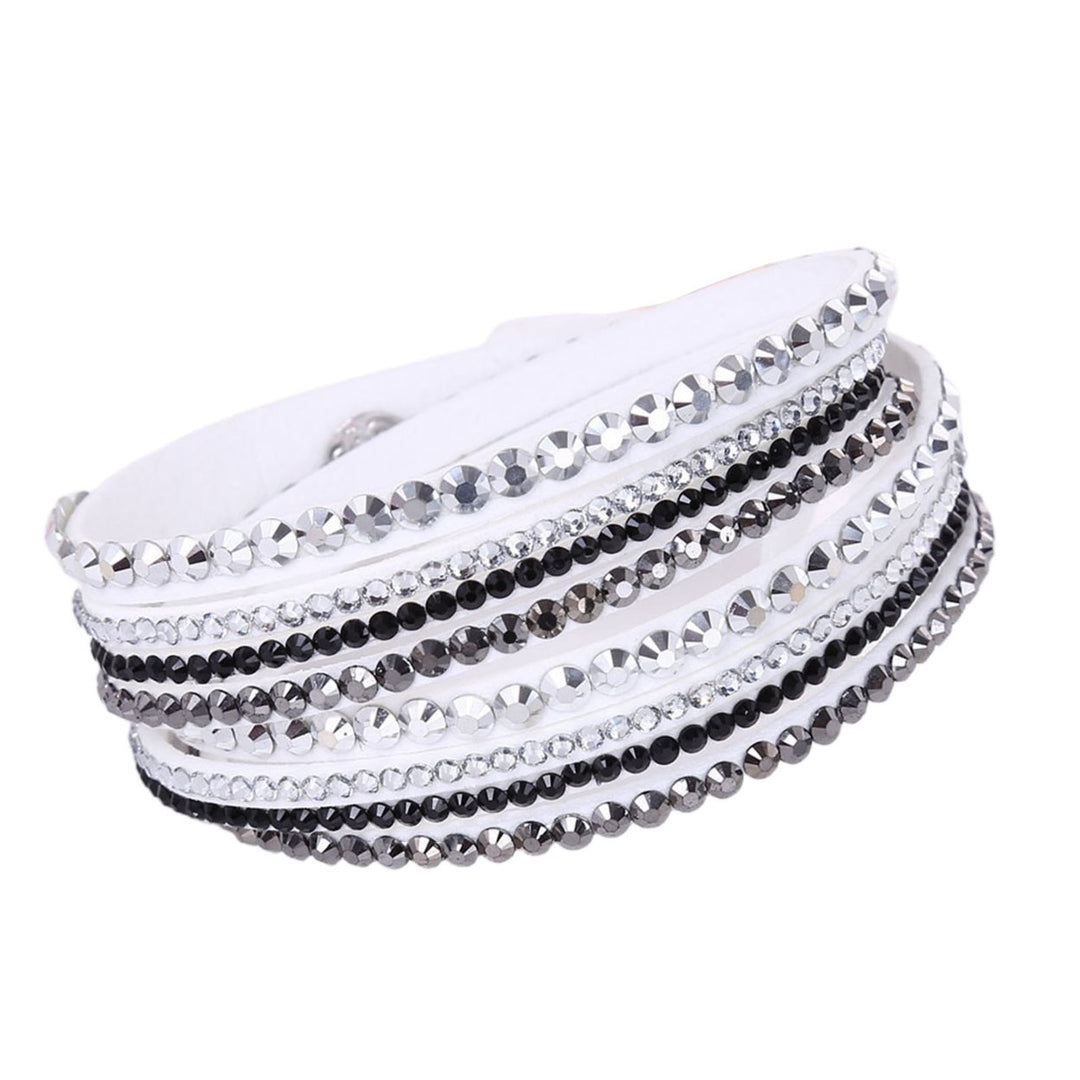 Women Bracelet Multi-layer Rhinestones Jewelry Exquisite Bohemian Bracelet for Beach Image 3