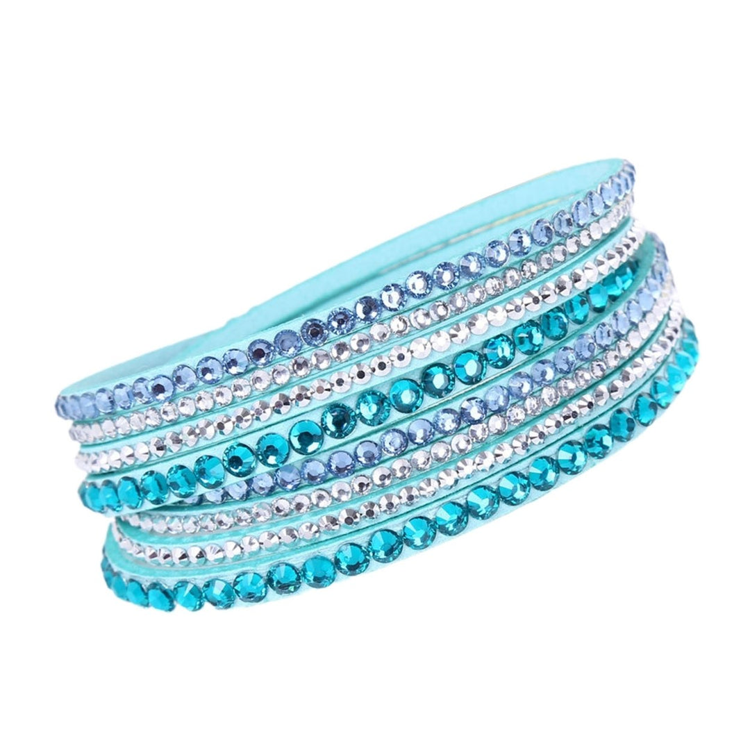 Women Bracelet Multi-layer Rhinestones Jewelry Exquisite Bohemian Bracelet for Beach Image 6