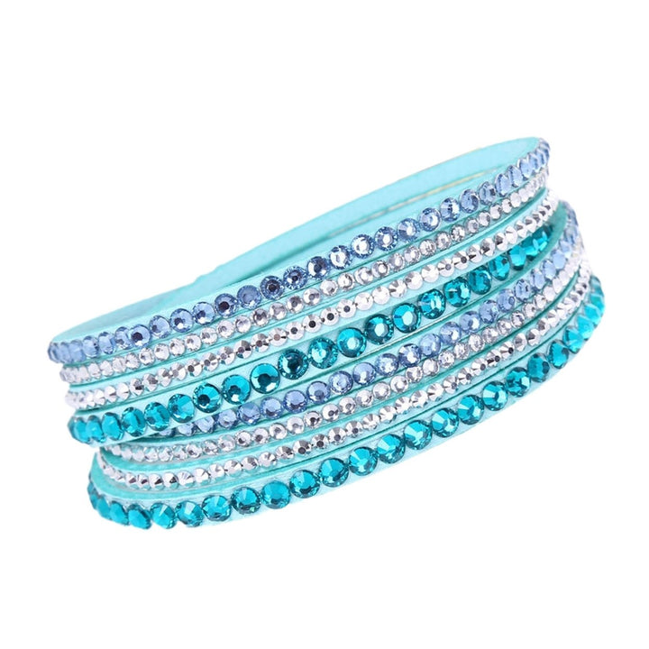 Women Bracelet Multi-layer Rhinestones Jewelry Exquisite Bohemian Bracelet for Beach Image 6