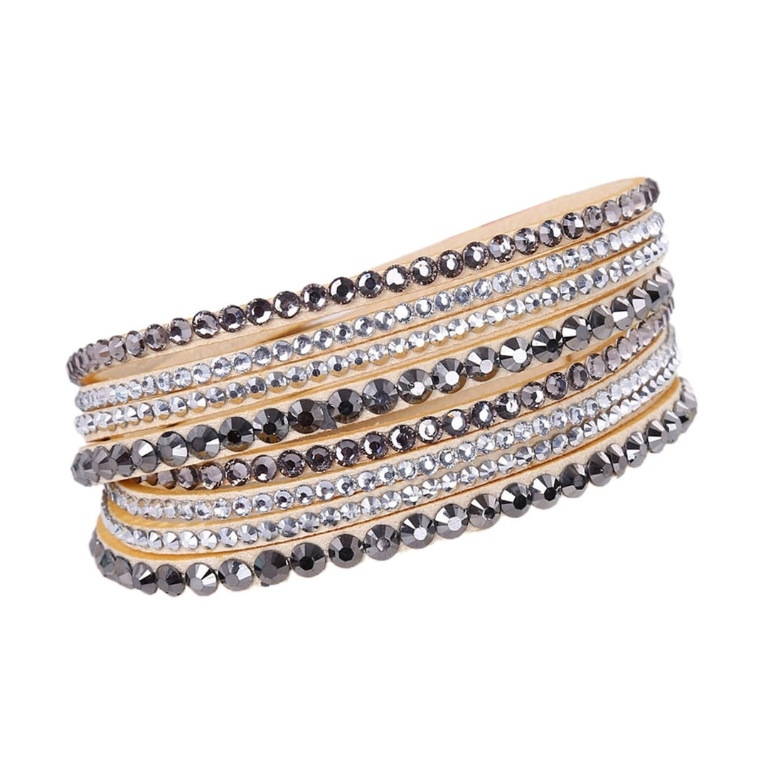 Women Bracelet Multi-layer Rhinestones Jewelry Exquisite Bohemian Bracelet for Beach Image 8