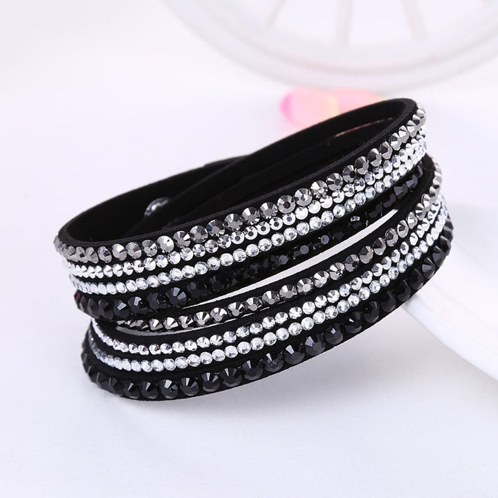 Women Bracelet Multi-layer Rhinestones Jewelry Exquisite Bohemian Bracelet for Beach Image 9